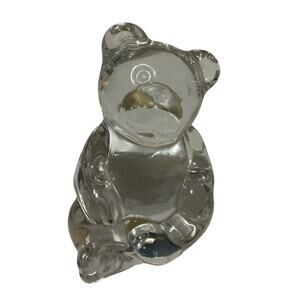 Princess House Lead Crystal Teddy Bear Clear
